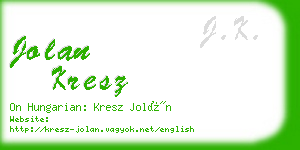 jolan kresz business card